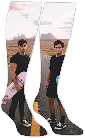 T2GBV1D2 Comfortable Comedian_Dolan-Twins The Buzz Long Socks Sport Socks Knee High Thigh Stockings