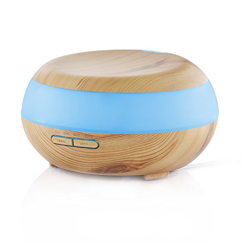 Anypro Aromatherapy Essential Oil Diffuser Ultrasonic Cool Mist Humidifier 300ml Wood Grain (Modern)