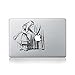 Alice Searching Behind the Curtains Vinyl Sticker for Macbook (13-inch Macbook and 15-inch Macbook)
