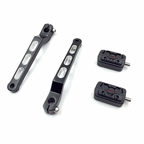 HTT Group Motorcycle Black Zombie Shifter Footrest Foot Pegs with Heel/Toe Shift Lever For Harley Electra Glide Trike Tri Street Glide Road Glide
