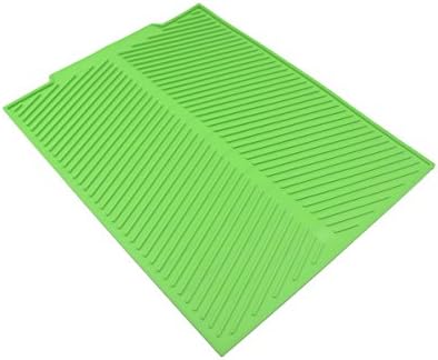 ULEE 43×33CM Silicone Dish Drying Mat by, Green