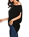 Unibelle Women's Loose Off The Shoulder Long Batwing Sleeve Top Blouse