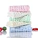 Baby Muslin Washcloths 10 Pack - 6 Layers Natural Muslin Cotton Extra Soft Breathable, Newborn Baby Face Towel for Sensitive Skin, Baby Registry as Shower Gift Set 12x12 inches (Pink and Beige)
