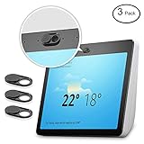 Olixar Amazon Echo Show (2nd Gen) Webcam Cover - Camera Privacy Slide - Compatible with Laptops, Tablets & Smartphones - Olixar Anti Hack - Black - 3 Pack