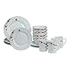 Tabletops Gallery Kara - 16 Piece Round Rim Dinnerware Set, Service for 4