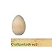 2-1/2 inch Wooden Hen Eggs | Easter Egg Hunt & Decorations | Ready to Craft Unfinished Wood Eggs | Flat Bottom -by CraftpartsDirect.com | Bag of 100
