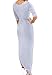 Eliacher Women's Knitting Tucked Long Maxi Dresses Cocktail Sexy Party Dresses