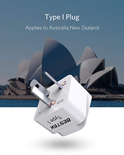 image for BESTEK Australia, New Zealand Travel Plug Adapter, Grounded Universal 