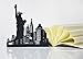Leoyoubei Art Bookends,European American Architecture Landmark Theme Style Clip File Books Organizer,School Office or Gift, Non Slip Heavy Steel, Black 1 Pairs (New York Statue of Liberty)