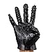 Male Female Massage Tool Soft Flirting Massage Glove Men Ribbed Teasing Gloves (A-Black)