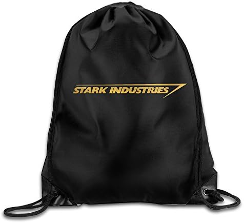 Creative Design Stark Industries Logo Drawstring Backpack Sport Bag For Men And Women