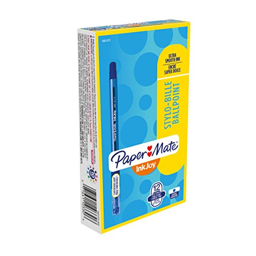 Paper Mate InkJoy 300ST Ballpoint Pens, Fine Point, Blue, Box of 12 (1951373)