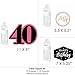 Big Dot of Happiness Chic 40th Birthday - Pink, Black and Gold - Birthday Party Centerpiece Sticks - Table Toppers - Set of 15