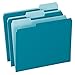 Pendaflex Two-Tone Color File Folders, Letter Size, 1/3 Cut, Teal, 100 Per box (152 1/3 TEA)