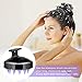 Shampoo Brush Hair Scalp Massager, Silicon Head Scalp Care Brush (Black)
