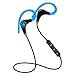 Sunbona Waterproof In-Ear Headset Bluetooth v4.1 Universal Wireless Sports Jogging Ear Hook Stereo Earphone for iPhone iPad iPod Samsung Galaxy and More (Black) (Blue)