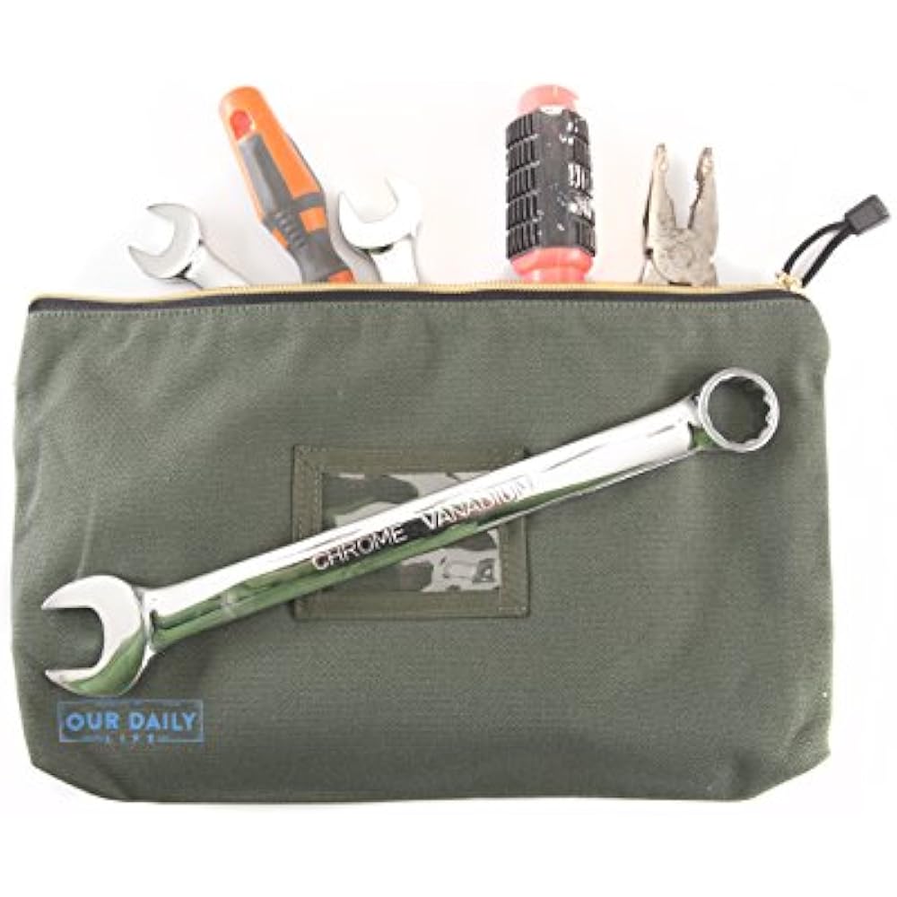 Canvas Zipper Tool Bags 16Oz Heavy Duty Water Resistant Multi Purpose