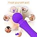 Mini Wand Massager, Stiflix Personal Cordless Handheld Back Neck Shoulder Legs Vibration Massage with 20 Frequencies Vibration Settings, Magnetic chargering (1-Purple)