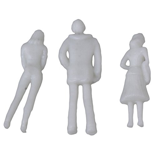 BQLZR White Unpainted Architectural 1:75 Scale Model Figures