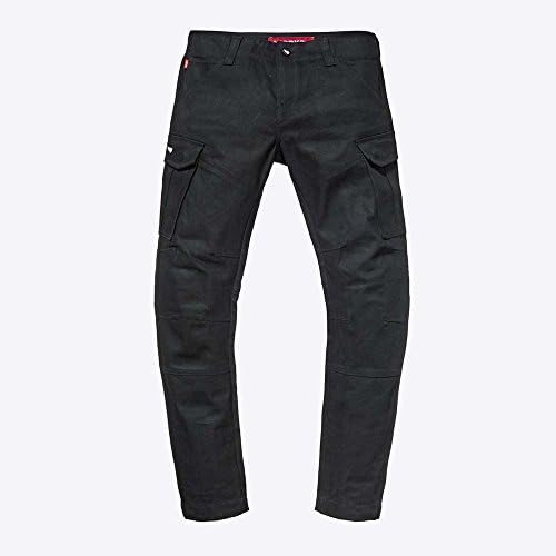 Saint Works Cargo Pants - Comfortable Premium Cargo Denim Work Utility Pants made with the World’s Strongest Denim (30, Black)