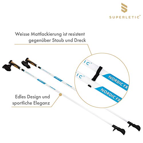 SUPERLETIC Nordic FX Nordic Walking-stokken carbon, Nordic Walking-stokken voor dames en heren, trekkingstokken… - Image 3