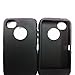 Replacement Silicone Skin For iphone 4/4s Otterbox Defender case with Oval cutout by SportyGigabite - Black