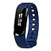 Smart Fitness Tracker LETSCOM Wireless Bluetooth 4.0, Activity Pedometer and Health Sleep Monitor Calorie Counter OLED Touch Screen Waterproof Super Band for Android and IOS, Black