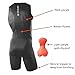 Men’s KONA Triathlon Race Suit - Speedsuit Skinsuit Trisuit Sleeveless - One-piece vest and short combo that half zips with a rear pocket for storage