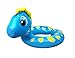 Inflatable Blue and Yellow Dragon Child Swimming Pool Split Ring Inner Tube Float, 24-Inch