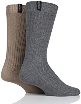 Glenmuir Men E5100 Lightweight Ribbed Bamboo Boot Socks Pack of 2