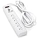 Office + Style 6 Outlet Surge Protector with Dual USB Ports and 6 Ft Cord, White