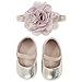 Rising Star Baby Girl's Shoes and Headband Gift Box Set, Silver Flower, 6-12 Months