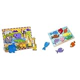 Product Bundle Melissa & Doug Safari & Colorful Fish Chunky Puzzle Bundle Book