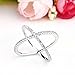 SOMEN TUNGSTEN 925 Sterling Silver Criss Cross Rings CZ Eternity Engagement Wedding Band Size 9