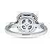 BERRICLE Sterling Silver Art Deco Cubic Zirconia CZ Fashion Ring for Women, Rhodium Plated Size 4-10