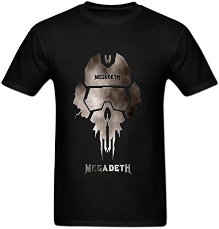 Zooner Men's Round Neck Megadeth-Rust in Peace Short Sleeve T Shirt XXXL Black