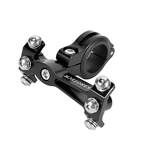 Kbrotech Bicycle Water Bottle Cage Holder Adapter Adjustable MTB Road Bike Handlebar Water Bottle Holder Seat Post Bottle Mount (Double Black)