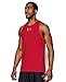 Under Armour Men's Charged Cotton Jus Sayin Too Tank, Red/Steel, Medium