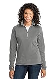 Port Authority Women's Microfleece 1/2 Zip Pullover M Pearl Grey