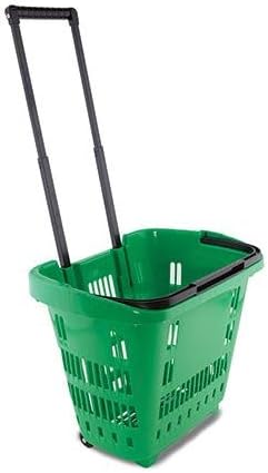 Green All-Purpose Rolling Grocery Cart