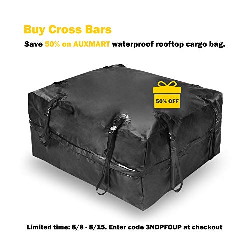 AUXMART 54" Universal Roof Rack Cross Bars Roof Top Aluminum Cargo Rack Crossbar - 68KG/150LBS 2 Pcs
