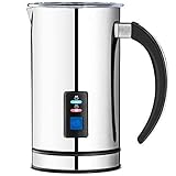 Chef's Star Milk Frother - Automatic Foam Maker & Creamer For Hot Or Cold Milk Steamer - Electric Warmer & Heater, Best For Coffee, Cappuccino, Latte, Espresso (250ml 8.5 Fl Oz)