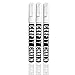 White Liquid Chalk Markers Pens -3-Pack of 3 Mm Tip - Crafty Chalk - Arts & Crafts - Business, School or Home - Use on Stickers, Labels Large or Small