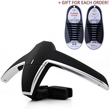 ElastiX High-End Multifunctional Car Vehicle Hanger Holder Hook for Clothes Coat Suit Bags Grocery Household hanger with rubber paint (black+gift)