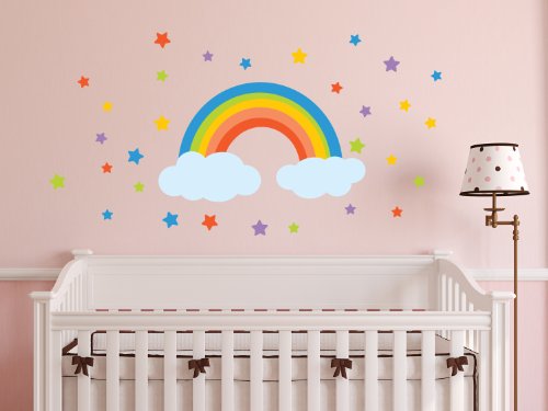 Sunny Decals Rainbow Fabric Wall Decal
