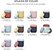 elago Duo Silicone Case Compatible with Apple AirPods Case 1 & 2, Premium Protective Silicone, Supports Wireless Charging, 2 Caps + 1 Body [ Pink, White + Pastel Blue ]