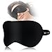 MYCARBON Real Silk Eye Mask Sleep Mask for Women Black Light Weight Travel Sleeping Mask Super Soft Eye Cover for Men and Kids