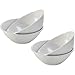 Nordic Ware Microwave Everyday Bowls Set of 2 (White - 2 Pack - 4 Total)
