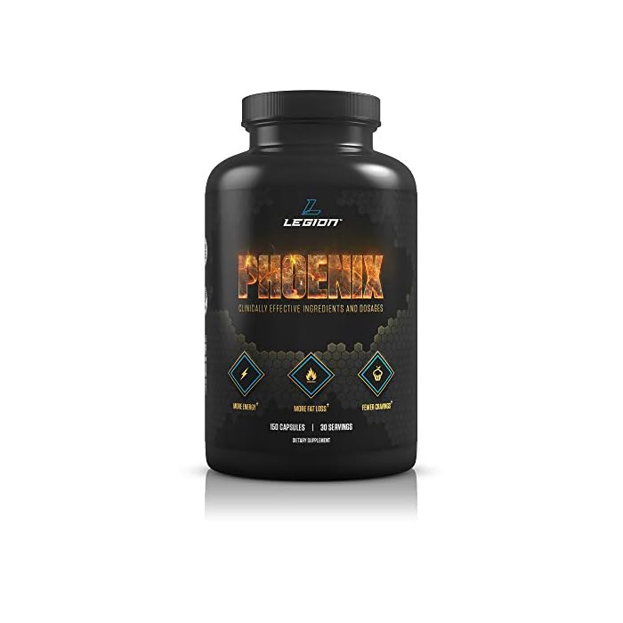 Legion Phoenix Thermogenic Fat Burners & Weight Loss Pills - 30 Serv, 90 Capsules