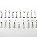 M&T 20PCS Silver Tone No-Repeat Words Clip-On Charms Pendants, Jewelry DIY Supply Wholesale C25